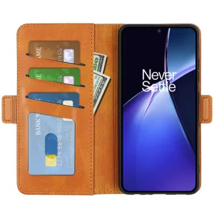 SIDE Peňaženkové puzdro pre OnePlus Nord CE 4 Lite 5G svetlohnedé