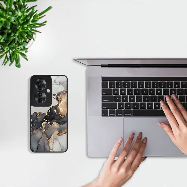 MY ART Ochranný kryt pre Oppo Reno11 F 5G GREY MARBLE (140)