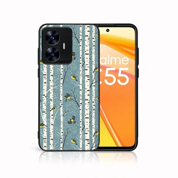 MY ART Kryt s vianočným dizajnom Realme C55 BIRCH (072)