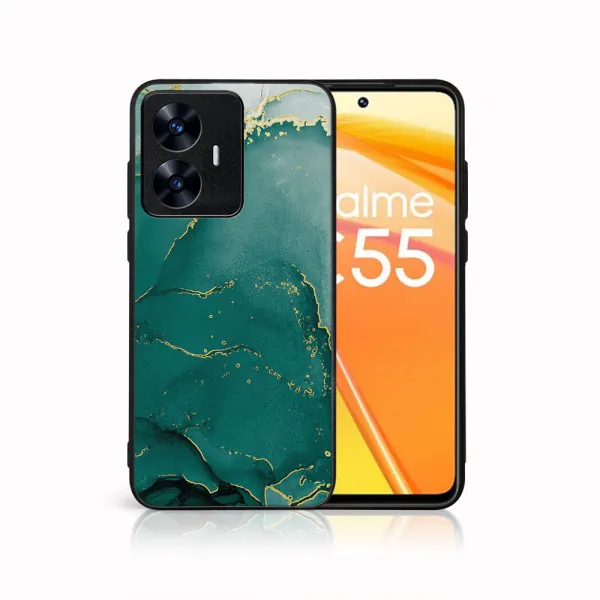 MY ART Ochranný kryt pre Realme C55 GREEN MARBLE (145)
