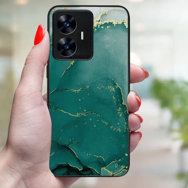 MY ART Ochranný kryt pre Realme C55 GREEN MARBLE (145)