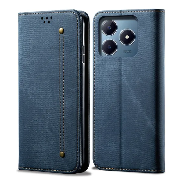 DENIM Peňaženkový kryt pre Realme C61 / Realme C63 modrý
