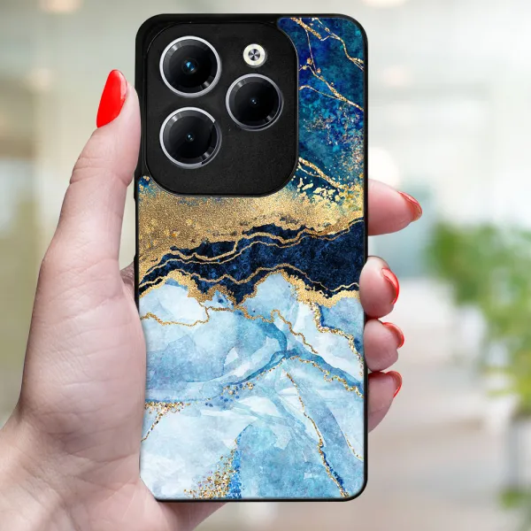 MY ART Ochranný kryt pre Infinix Hot 40 / Hot 40 Pro BLUE MARBLE (141)