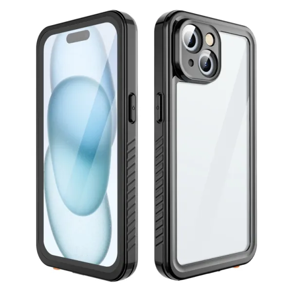 SOLID IP68 Obojstranný kryt pre Apple iPhone 15 čierny