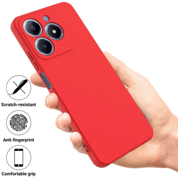 RUBBER Ochranný obal pre Realme C63 červený