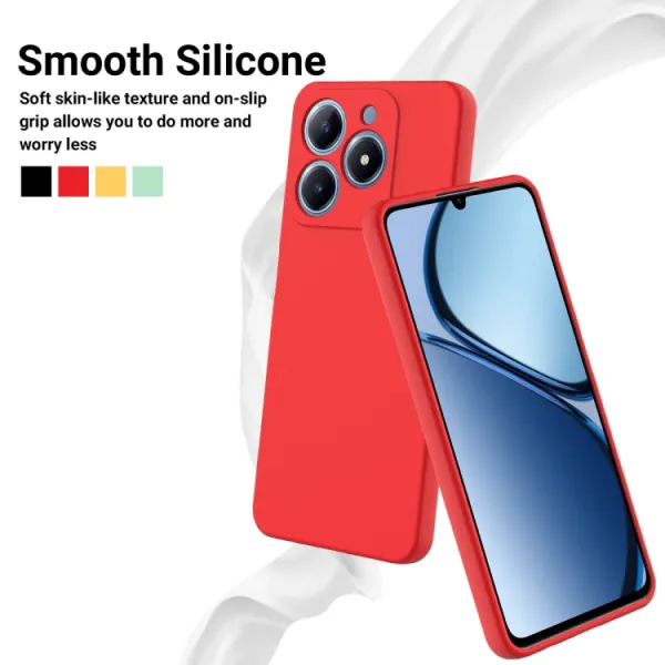 RUBBER Ochranný obal pre Realme C63 červený