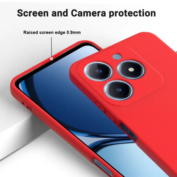 RUBBER Ochranný obal pre Realme C63 červený
