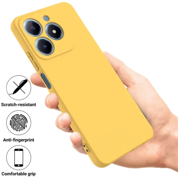 RUBBER Ochranný obal pre Realme C63 žltý