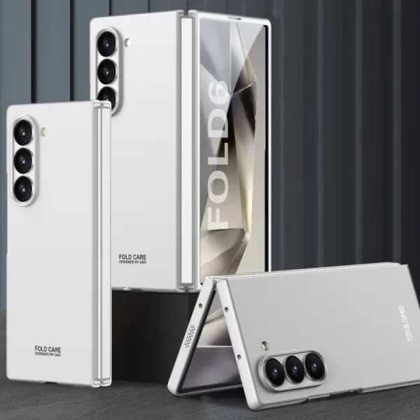 GKK Plastový kryt so sklom pre vonkajší displej Samsung Galaxy Z Fold6 5G strieborný