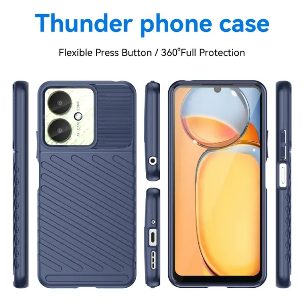 THUNDER Ochranný obal Xiaomi Redmi 13C / 13C 5G / Poco C65 modrý