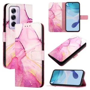 ART MARBLE Peňaženkový kryt pre Oppo Reno12 Pro 5G PINK PURPLE