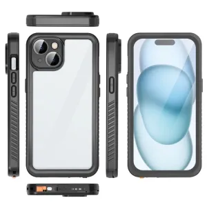 SOLID IP68 Obojstranný kryt pre Apple iPhone 15 čierny