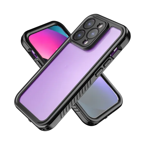 SOLID IP68 Obojstranný kryt pre Apple iPhone 14 Pro čierny
