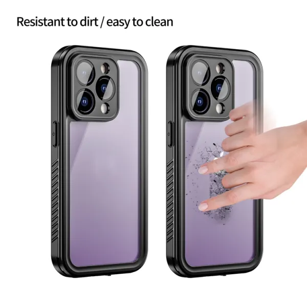 SOLID IP68 Obojstranný kryt pre Apple iPhone 14 Pro čierny