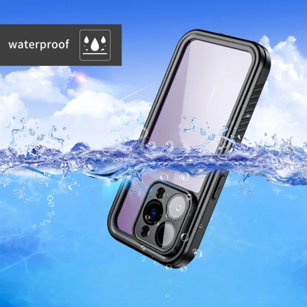 SOLID IP68 Obojstranný kryt pre Apple iPhone 14 Pro čierny