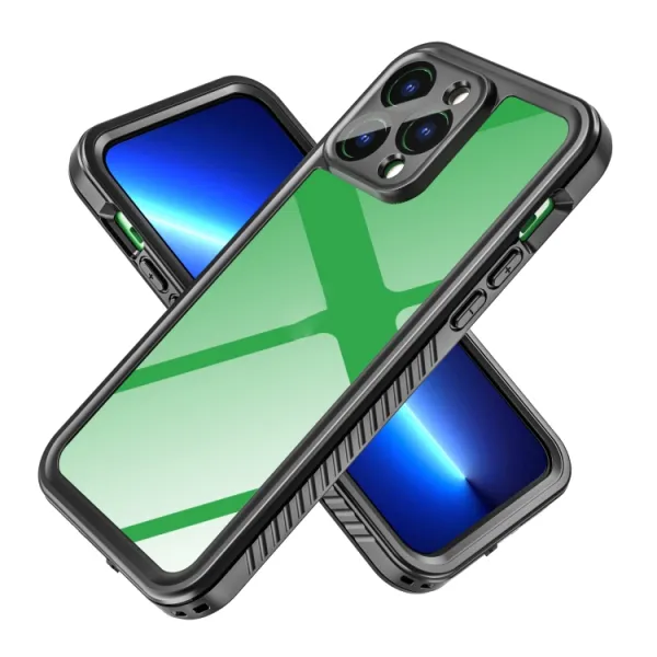 SOLID IP68 Obojstranný kryt pre Apple iPhone 14 Pro Max čierny