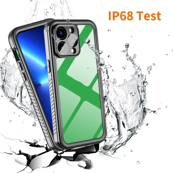 SOLID IP68 Obojstranný kryt pre Apple iPhone 14 Pro Max čierny