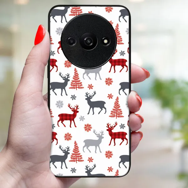 MY ART Kryt s vianočným dizajnom Xiaomi Redmi A3 DEER (068)