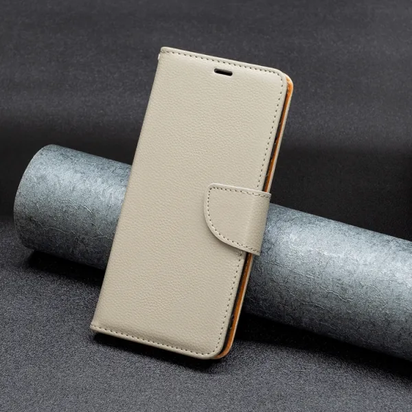 LITCHI Peňaženkové puzdro pre Apple iPhone 16 Pro šedé