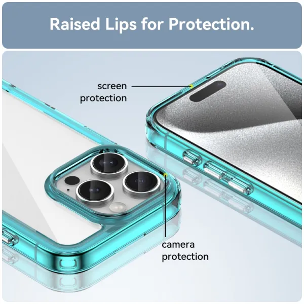 CRYSTAL Ochranný kryt pre Apple iPhone 16 Pro tyrkysový