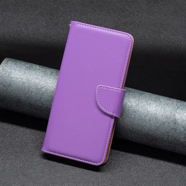 LITCHI Peňaženkové puzdro pre Apple iPhone 16 Pro fialové