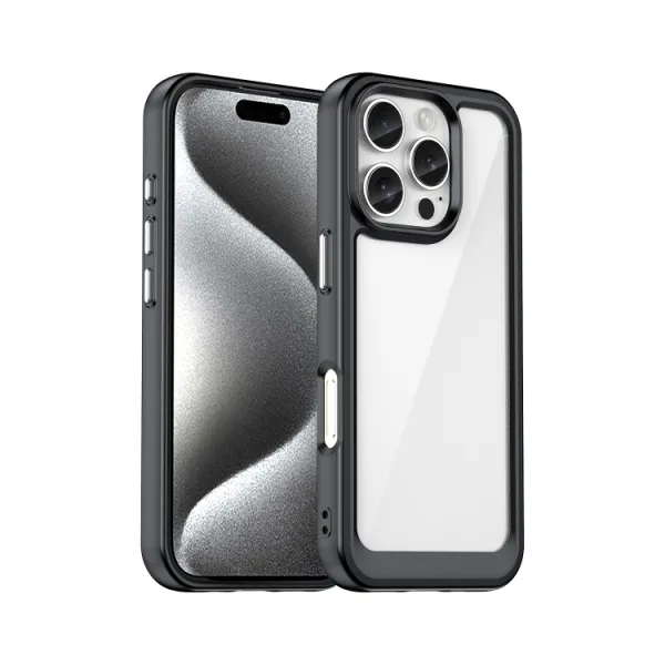 CRYSTAL Ochranný kryt pre Apple iPhone 16 Pro čierny