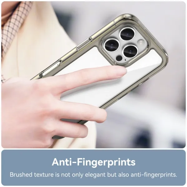 CRYSTAL Ochranný kryt pre Apple iPhone 16 Pro šedý