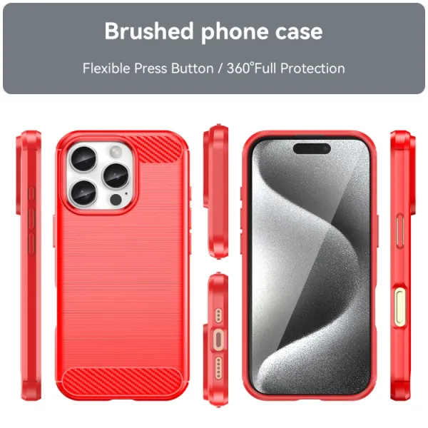 FLEXI TPU Ochranný kryt Apple iPhone 16 Pro červený