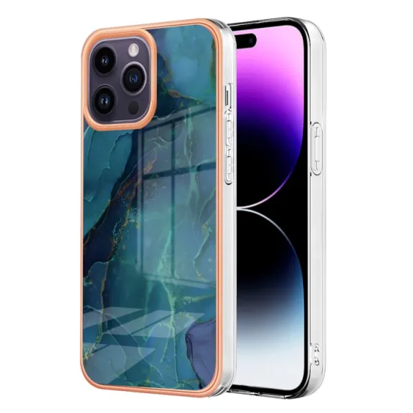IMD MARBLE Ochranný kryt pre Apple iPhone 16 Pro GREEN