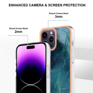 IMD MARBLE Ochranný kryt pre Apple iPhone 16 Pro GREEN