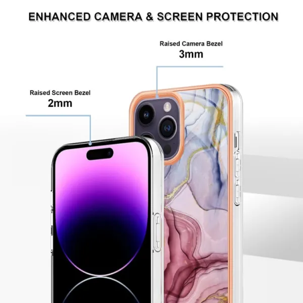 IMD MARBLE Ochranný kryt pre Apple iPhone 16 Pro ROSE RED