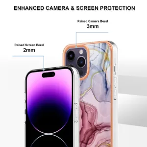 IMD MARBLE Ochranný kryt pre Apple iPhone 16 Pro ROSE RED