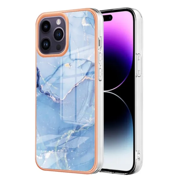 IMD MARBLE Ochranný kryt pre Apple iPhone 16 Pro BLUE