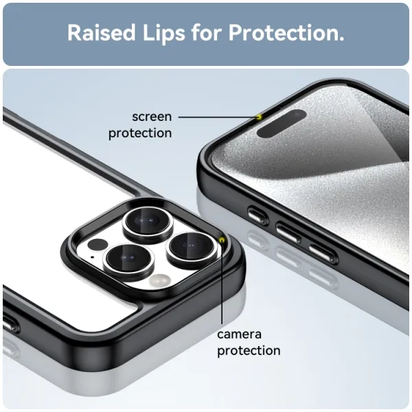 CRYSTAL Ochranný kryt pre Apple iPhone 16 Pro čierny