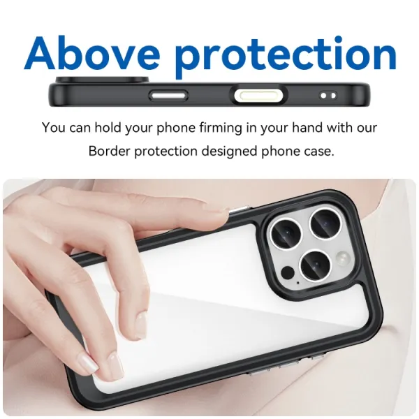 CRYSTAL Ochranný kryt pre Apple iPhone 16 Pro čierny
