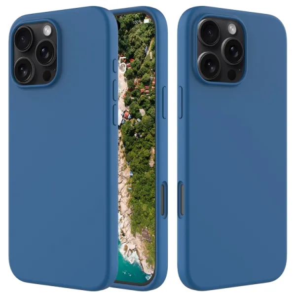 RUBBER Ochranný kryt pre Apple iPhone 16 Pro modrý