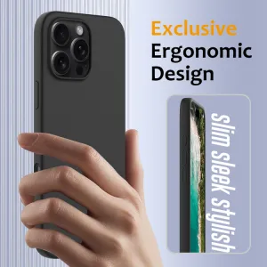 RUBBER MAGSAFE Silikónový kryt pre Apple iPhone 16 Pro čierny