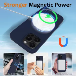 RUBBER MAGSAFE Silikónový kryt pre Apple iPhone 16 Pro tmavomodrý