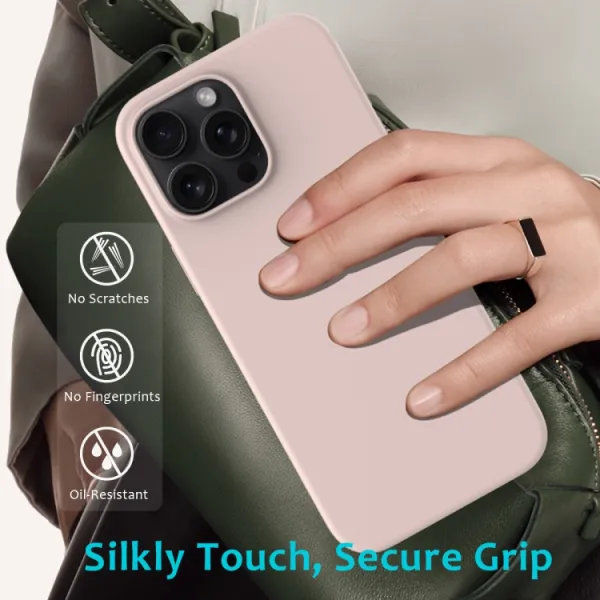 RUBBER Ochranný kryt pre Apple iPhone 16 Pro svetloružový