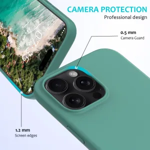 RUBBER Ochranný kryt pre Apple iPhone 16 Pro tmavozelený
