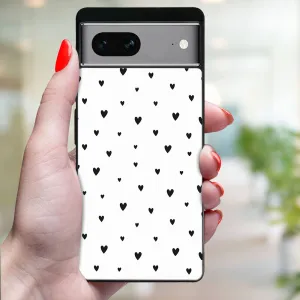 MY ART Ochranný kryt pre Google Pixel 7 BLACK HEARTS (167)