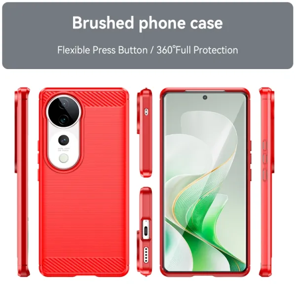 FLEXI TPU Ochranný kryt Vivo V40 5G červený