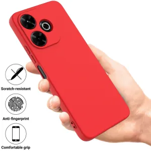 RUBBER Ochranný obal pre Xiaomi Redmi 13 červený