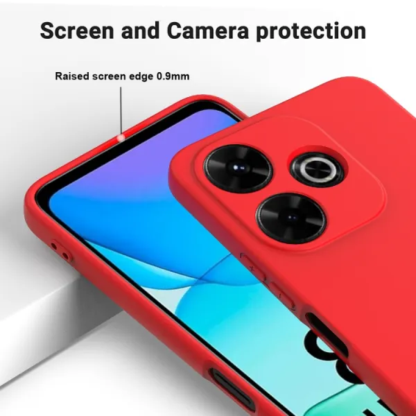 RUBBER Ochranný obal pre Xiaomi Redmi 13 červený