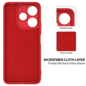 RUBBER Ochranný obal pre Xiaomi Redmi 13 červený