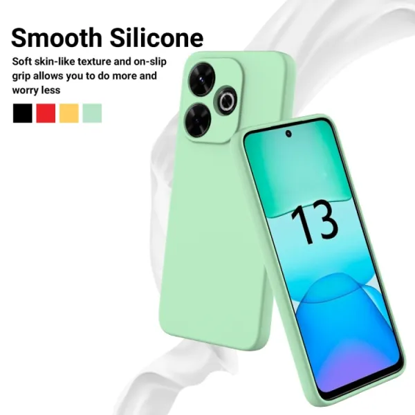 RUBBER Ochranný obal pre Xiaomi Redmi 13 zelený