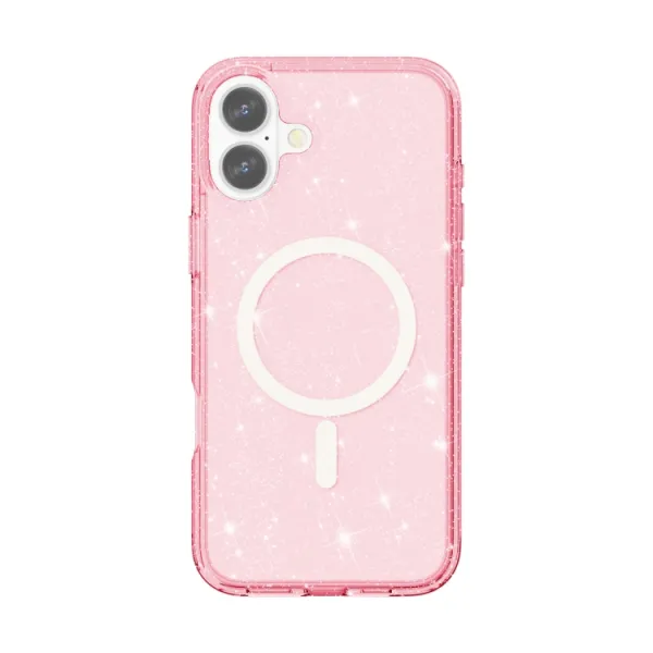 GLITTER MAGSAFE Ochranný kryt pre Apple iPhone 16 Plus ružový