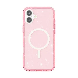GLITTER MAGSAFE Ochranný kryt pre Apple iPhone 16 Plus ružový