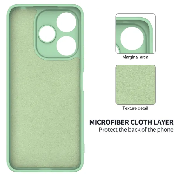 RUBBER Ochranný obal pre Xiaomi Redmi 13 zelený