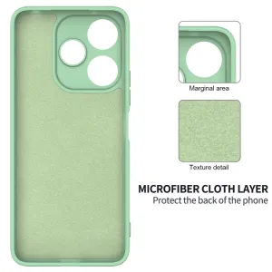 RUBBER Ochranný obal pre Xiaomi Redmi 13 zelený